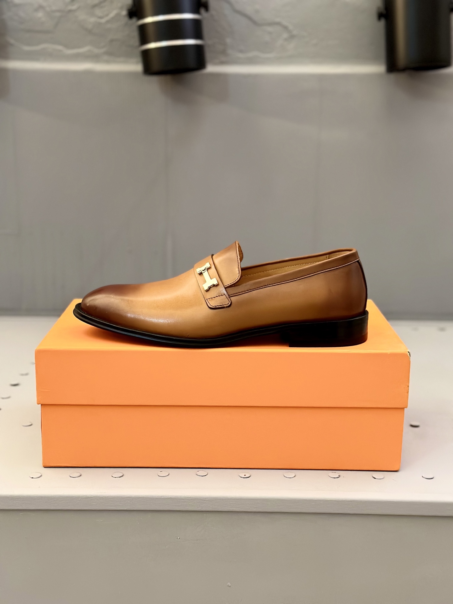 Hermès Men's Classic Leather Loafers - Genuine Leather Dress Shoes, Size 39-44 7 i1744976925377 6292 0 5