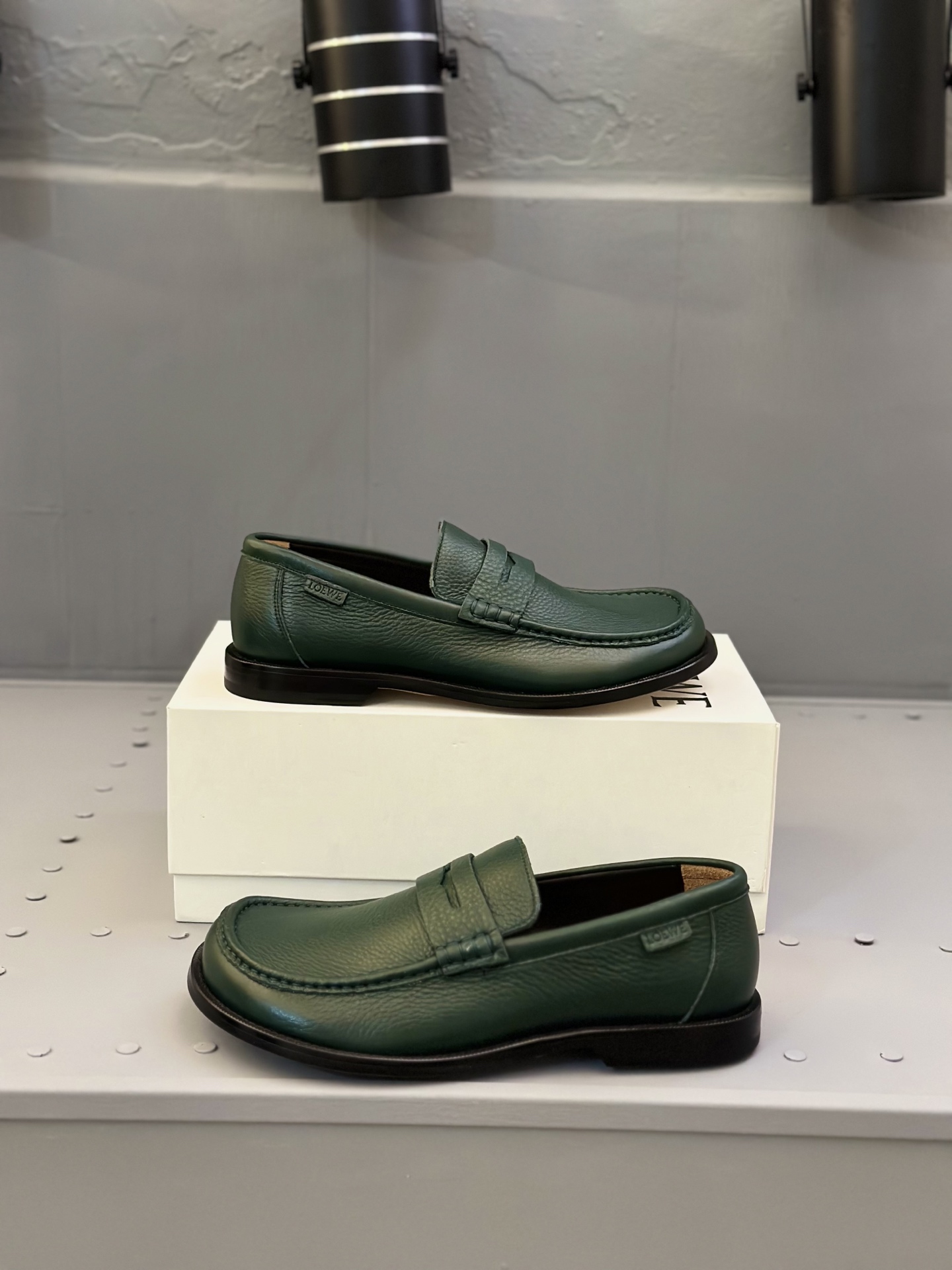 Loewe Ballet Runner Leather Loafers Green, Classic Style, Comfortable Fit 7 i1745664540049 4056 0 5