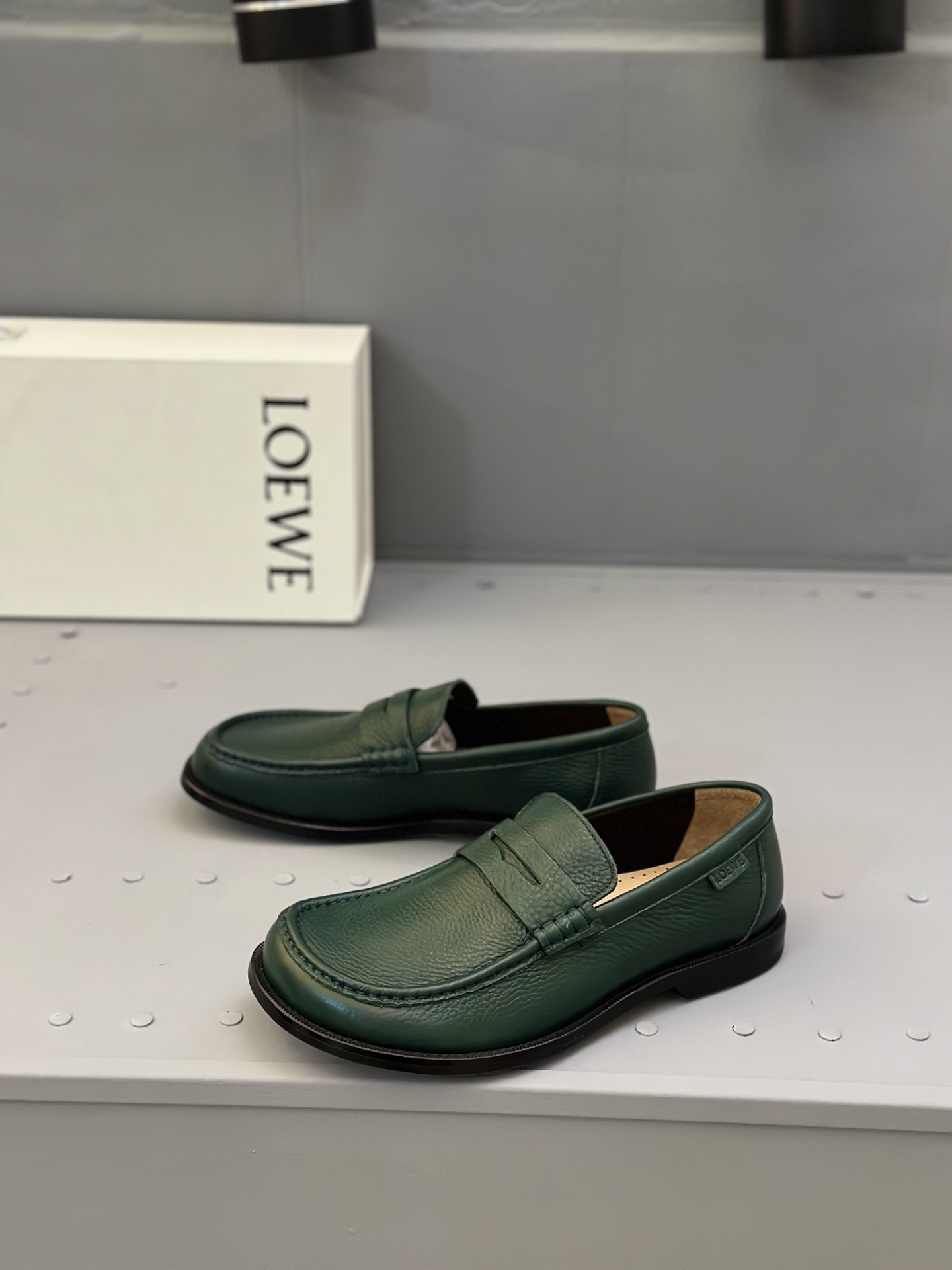 Loewe Ballet Runner Leather Loafers Green, Classic Style, Comfortable Fit 4 i1745664544094 6456 0 2