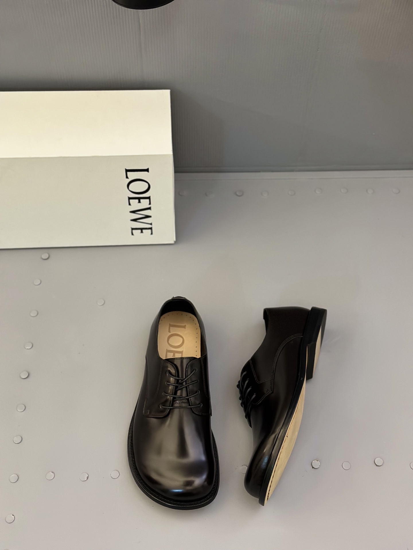 Loewe Ballet Runner Leather Oxford Dress Shoes, Black, Size 39-44 6 i1745664834283 5852 0 4