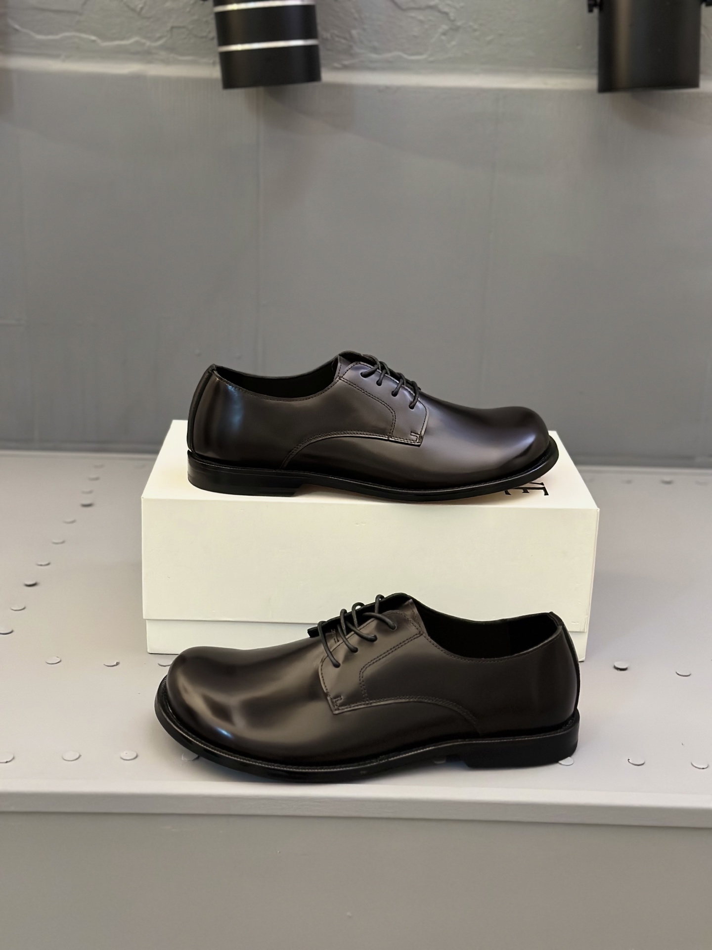 Loewe Ballet Runner Leather Oxford Dress Shoes, Black, Size 39-44 5 i1745664834308 9767 0 3