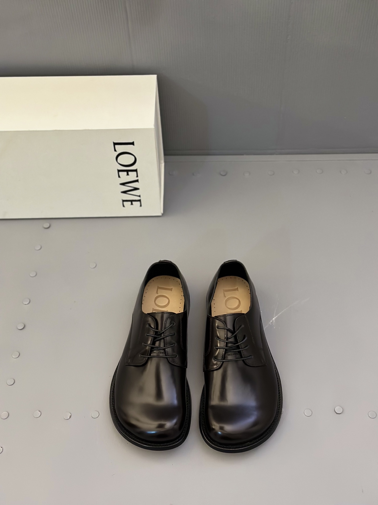 Loewe Ballet Runner Leather Oxford Dress Shoes, Black, Size 39-44 2 i1745664837891 8180 0 0