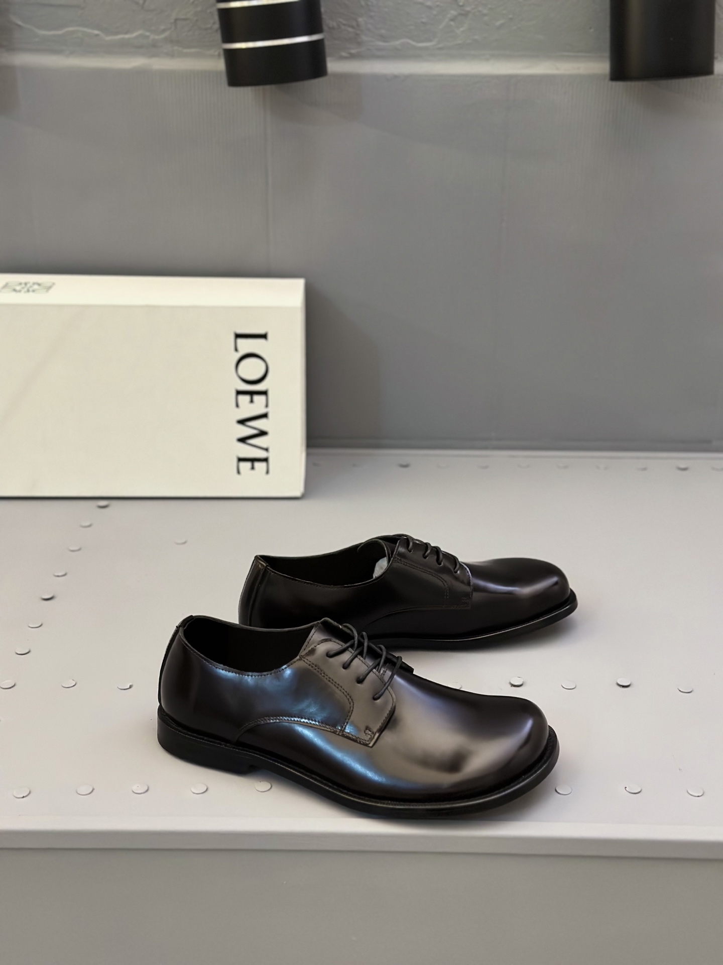 Loewe Ballet Runner Leather Oxford Dress Shoes, Black, Size 39-44 3 i1745664839934 1739 0 1