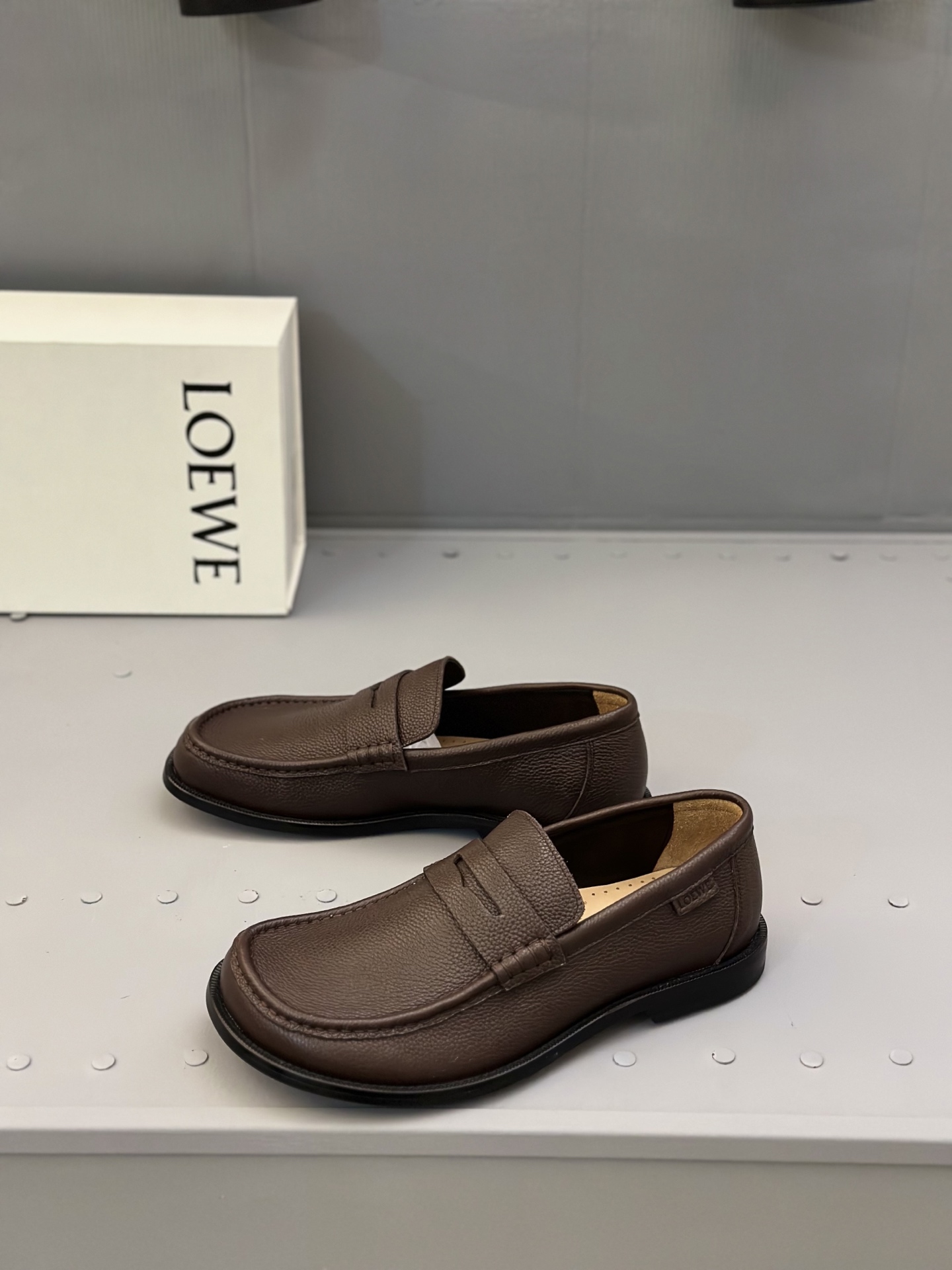 Loewe Ballet Runner Leather Loafers Casual Shoes, Brown, Size 39-44 4 i1745664919716 9235 0 2