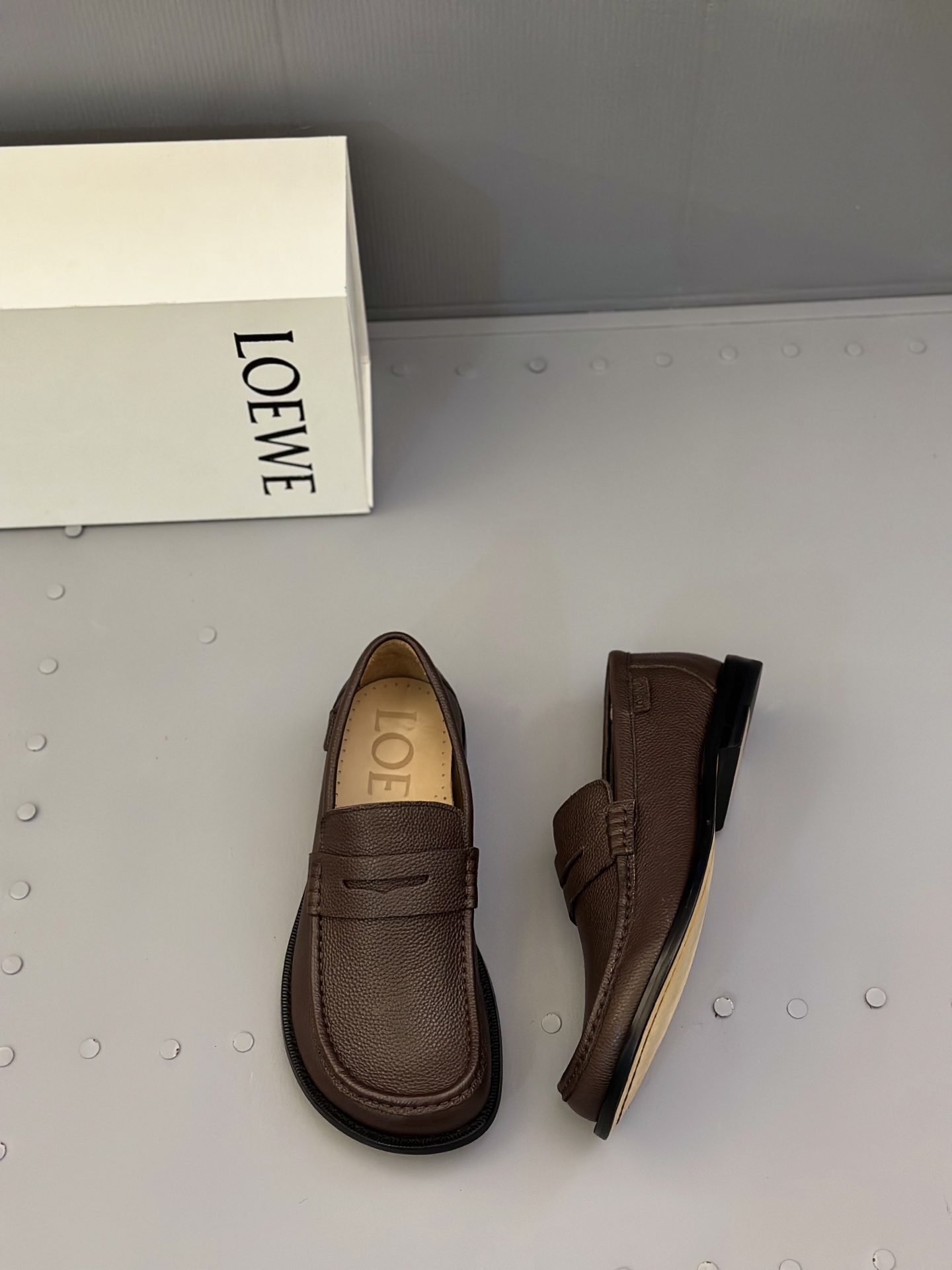 Loewe Ballet Runner Leather Loafers Casual Shoes, Brown, Size 39-44 7 i1745664919740 3524 0 5