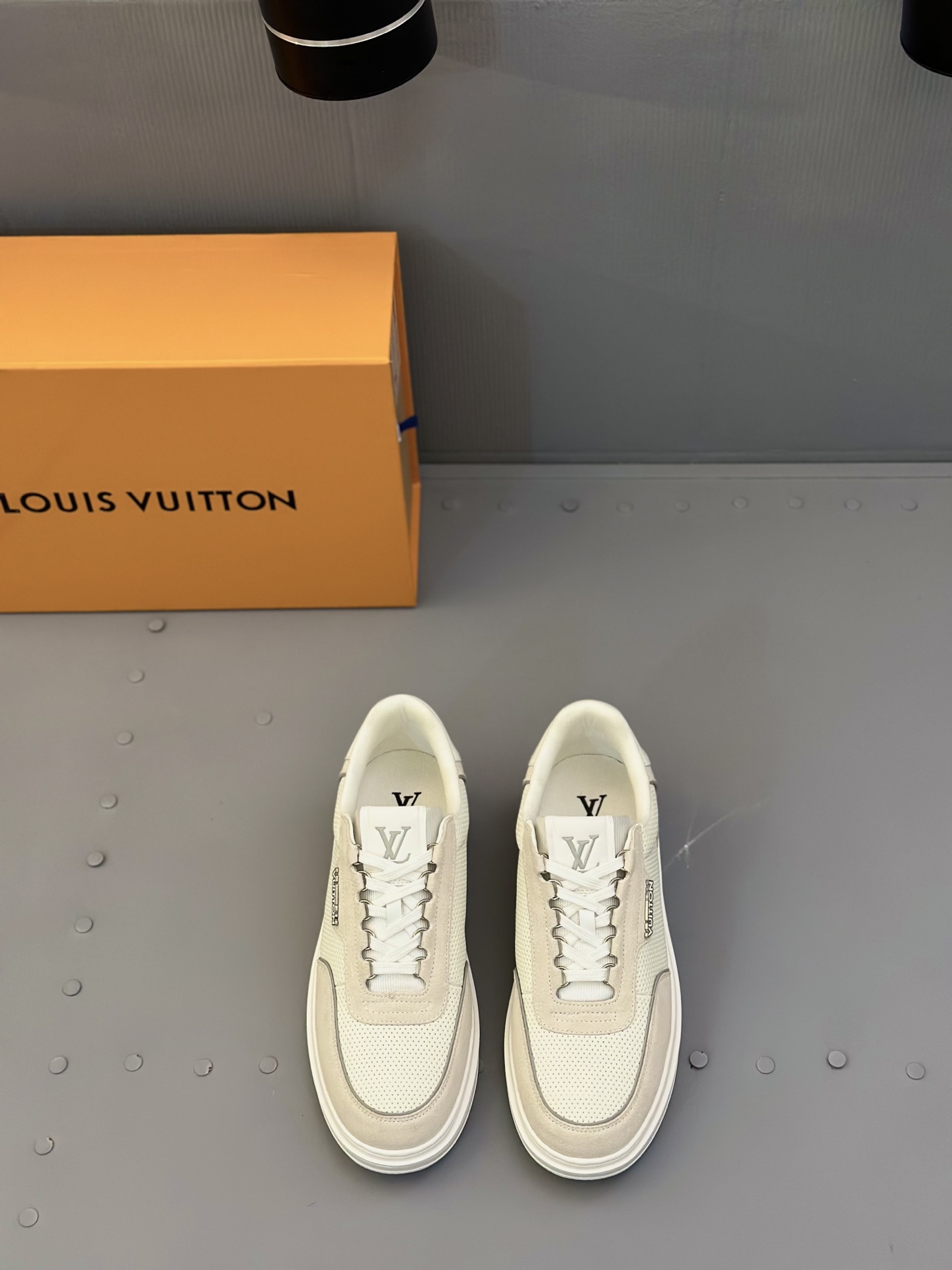 Louis Vuitton Men's White Leather Monogram Lightweight Trainer Sneakers 2 i1745665414095 2551 0 0