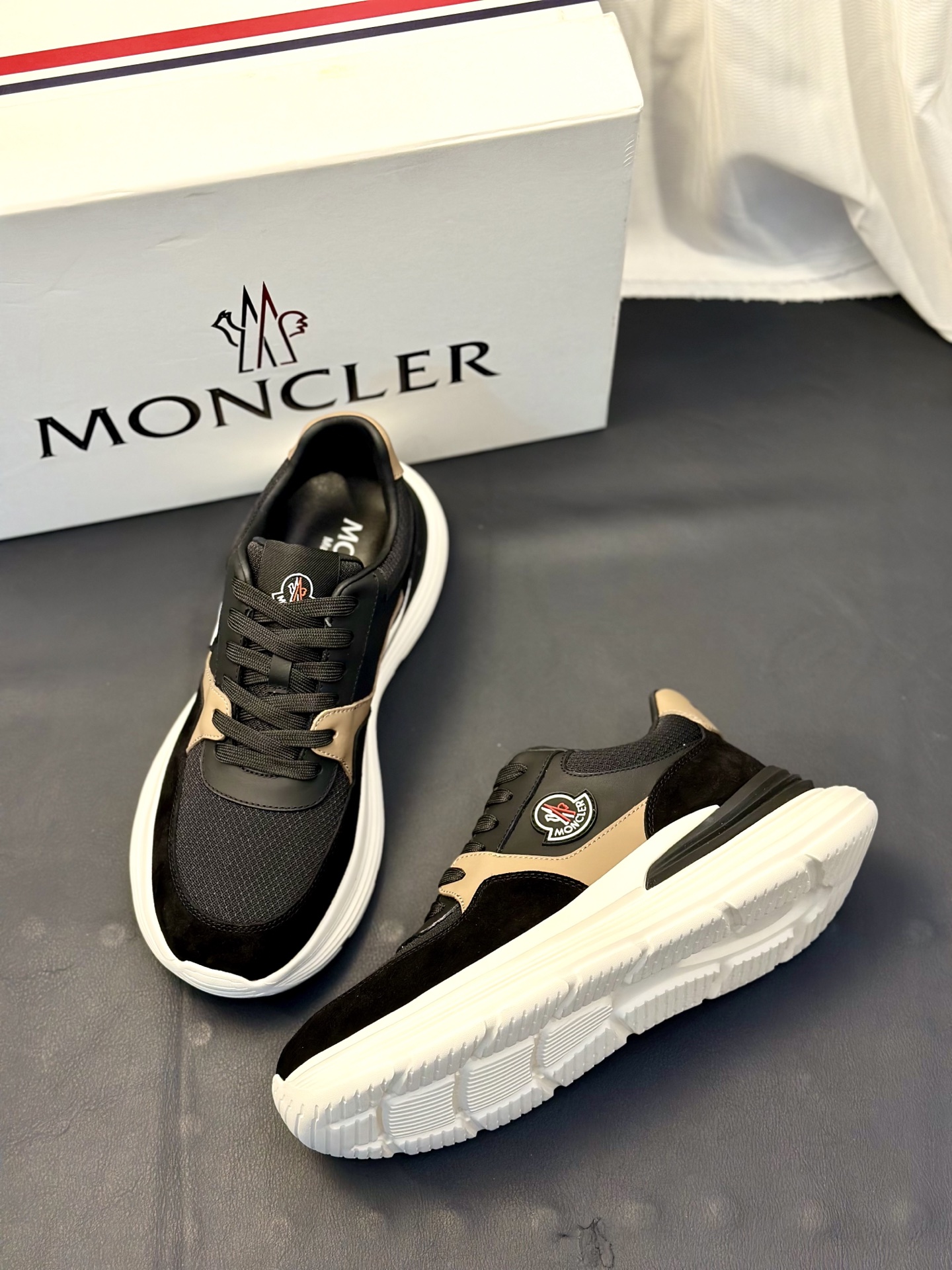Moncler Style Leather Men's Shoes Men's Shoes Men's Shoes detail image 6 from source 783203
