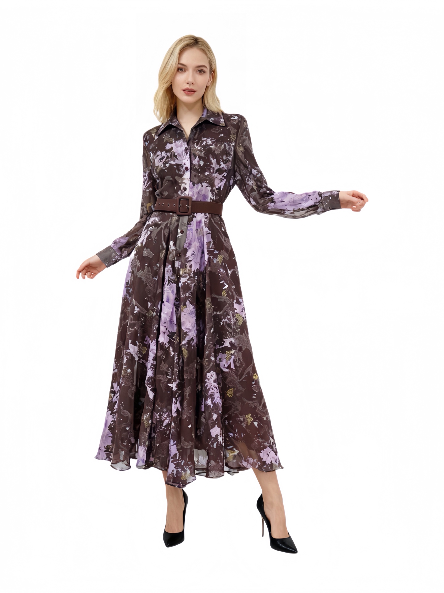 NO:606578,Style No. G25111835 ZIMMERMAN* ZIMMERMAN, an Australian brand, is a high-end customized gold silk jacquard fabric, fashionable sfumato printed single-breasted placket and waist-cinching lapel long-sleeved dress!   (Small size shoulder width 36, bust 90, waist 70, sleeve length 57, skirt length 130) Hair,,skirts,alexander wang19860909款号G25111835 ZIMMERMAN* 兹默曼澳洲品牌高端定制金丝提花面料、时尚晕染印花单排扣门襟搭配腰带收腰显瘦翻领长袖连衣裙！  （S码肩宽36,胸围90,腰围70,袖长57,裙长130）发,,skirts,alexander wang,Women's clothing