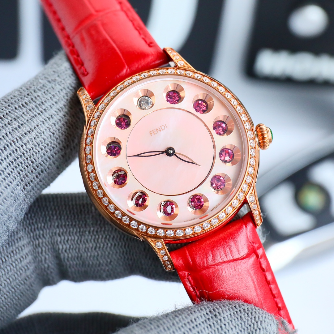 FENDI Crazy Carats Colored Jewellery Watch: Unique Rolling Jewelry Design with Multi-Colored Gems - 图片 4