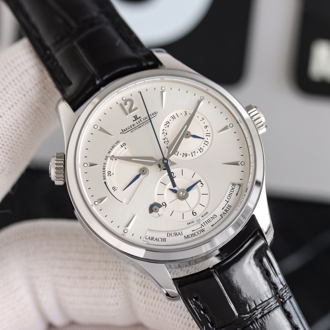 NO:389938,[9F Factory New Product] Jaeger-LeCoultre Geographician Q1428421 Today's key recommendation is that the watch size is 39mmX11.8mm. With rich Jaeger-LeCoultre's reproduction experience, it perfectly restores the charm and details of the case, and controls the thickness consistent with the original version. [Technical Breakthrough] (the upgraded version is more stable than before) uses the stable performance Japanese MIYOTA core to change to Jaeger-LeCoultre CAL.939A/1 movement to realize all original functions - including hour, minute, second, double time, date, day and night display, world time display and power reserve display!  ,jaeger-lecoultre19860909【9F Factory 新品】积家大师地理学家Q1428421 今日重点推荐,腕表尺寸39mmX11.8mm,凭借丰富的积家复刻经验,完美还原表壳神韵和细节,将厚度控制的与原版一致.【技术突破】（升级版比之前更加稳定）采用性能稳定的日本MIYOTA.芯改积家CAL.939A/1型机芯,实现原装全部功能——包括时分秒,双时,日期,白天黑夜显示,世界时显示还有动力储存显示！,,jaeger-lecoultre,Watch