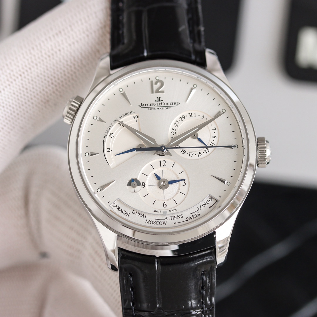 NO:158460,[9F Factory New Product] Jaeger-LeCoultre Geographician Q1428421 Today's key recommendation is that the watch size is 39mmX11.8mm. With rich Jaeger-LeCoultre's reproduction experience, it perfectly restores the charm and details of the case, and controls the thickness consistent with the original version. [Technical Breakthrough] (the upgraded version is more stable than before) uses the stable performance Japanese MIYOTA core to change to Jaeger-LeCoultre CAL.939A/1 movement to realize all original functions - including hour, minute, second, double time, date, day and night display, world time display and power reserve display!  ,jaeger-lecoultre19860909【9F Factory 新品】积家大师地理学家Q1428421 今日重点推荐,腕表尺寸39mmX11.8mm,凭借丰富的积家复刻经验,完美还原表壳神韵和细节,将厚度控制的与原版一致.【技术突破】（升级版比之前更加稳定）采用性能稳定的日本MIYOTA.芯改积家CAL.939A/1型机芯,实现原装全部功能——包括时分秒,双时,日期,白天黑夜显示,世界时显示还有动力储存显示！,,jaeger-lecoultre,Watch