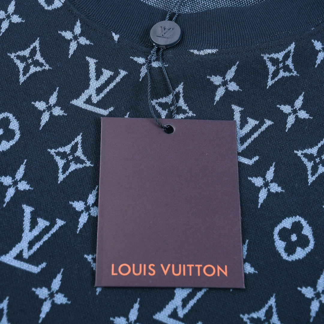 - Louis vuitton 满印提花圆领短袖T恤