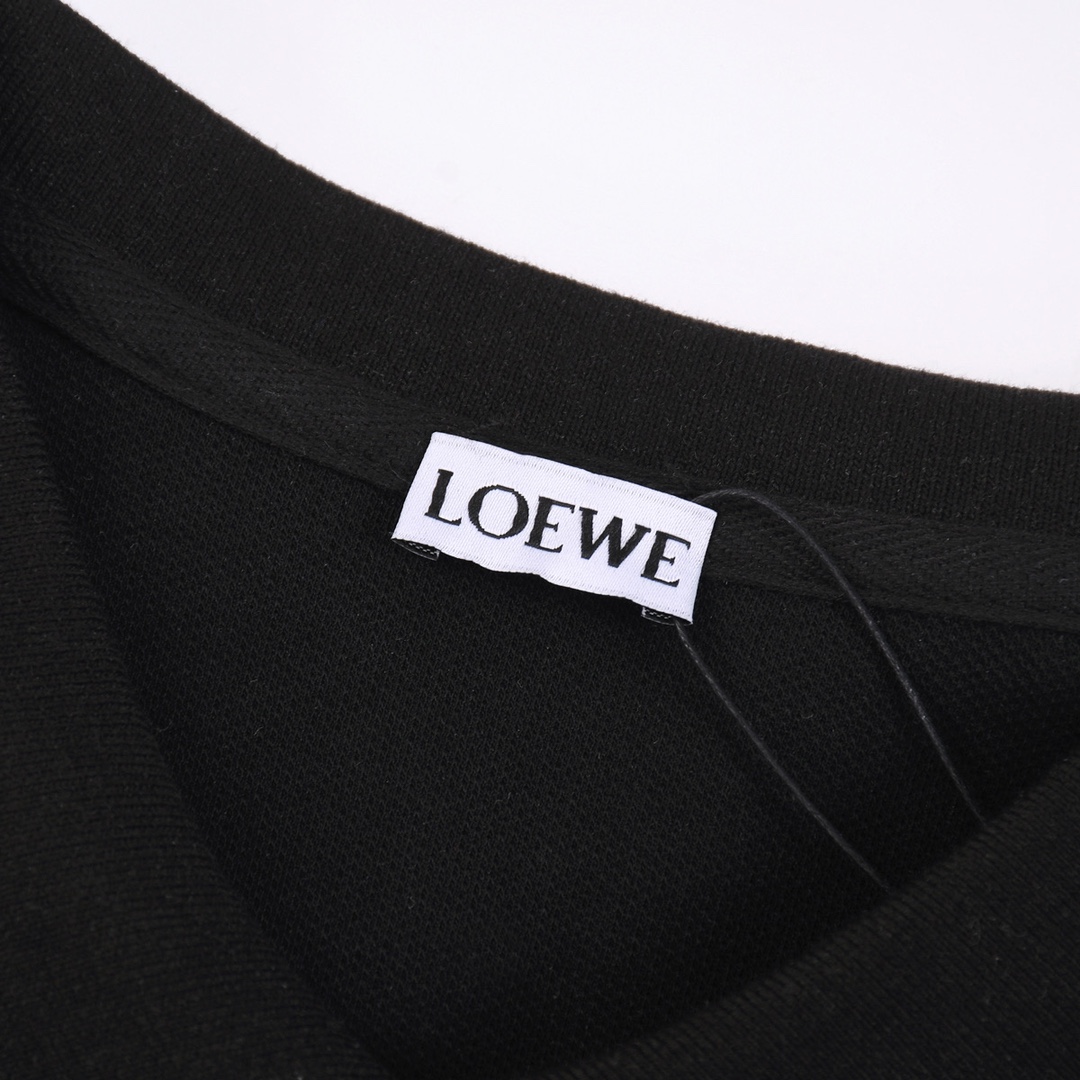 Loewe 罗意威卡通刺绣Polo衫T恤 定制双股丝光珠地棉面料