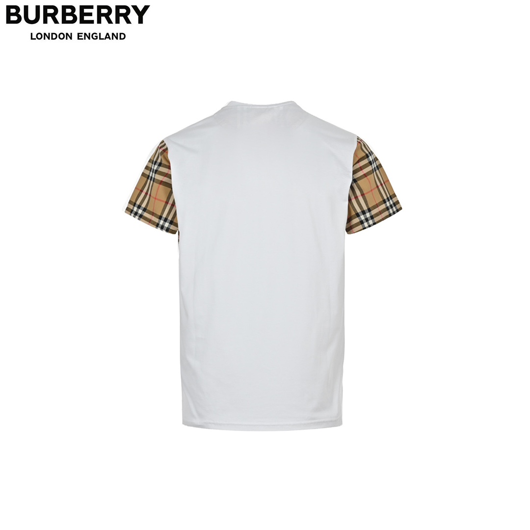 巴宝莉/Burberry24FW拼接网格短袖 经典Vintage格纹图案细诉百年英伦品牌的历史底蕴