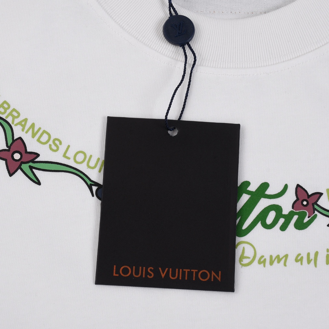 Louis vuitton 2024最新款花卉印花短袖