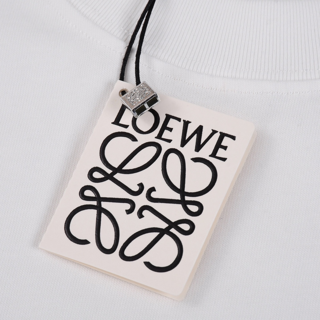 140 LOEWE 罗意威 24Ss 模糊LOGO毛线短袖