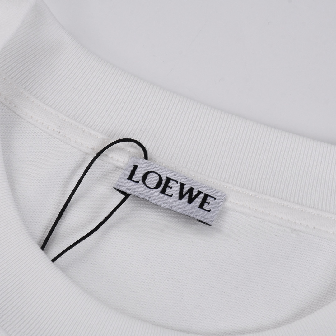 140 LOEWE 罗意威 24Ss 模糊LOGO毛线短袖