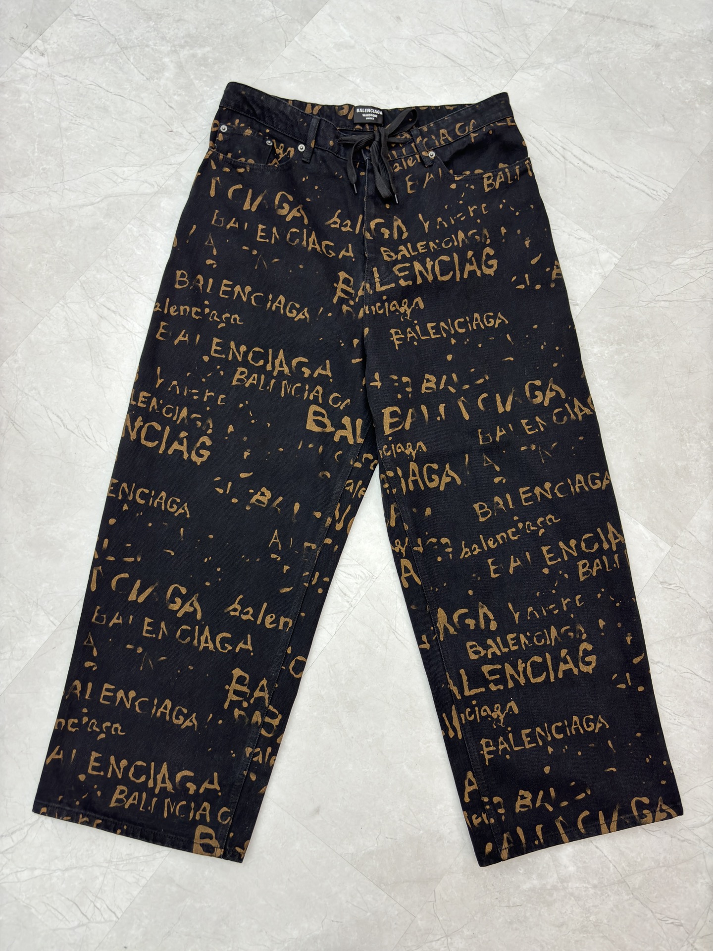 Balenciaga Clothing Jeans Doodle Printing Unisex Winter Collection