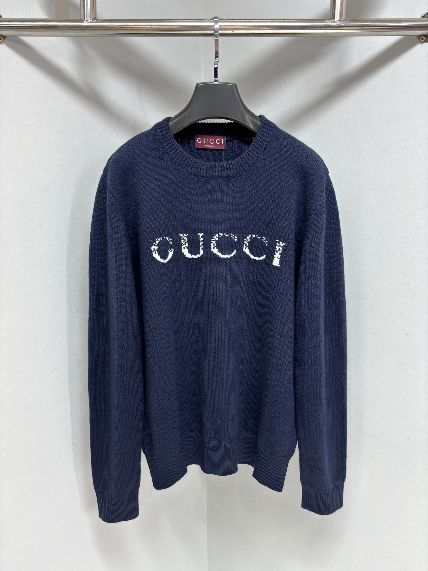 Gucci Vêtements Sweatshirts Répliques de concepteurs d’imitation en gros
 Bleu profond Gris Tricot Laine