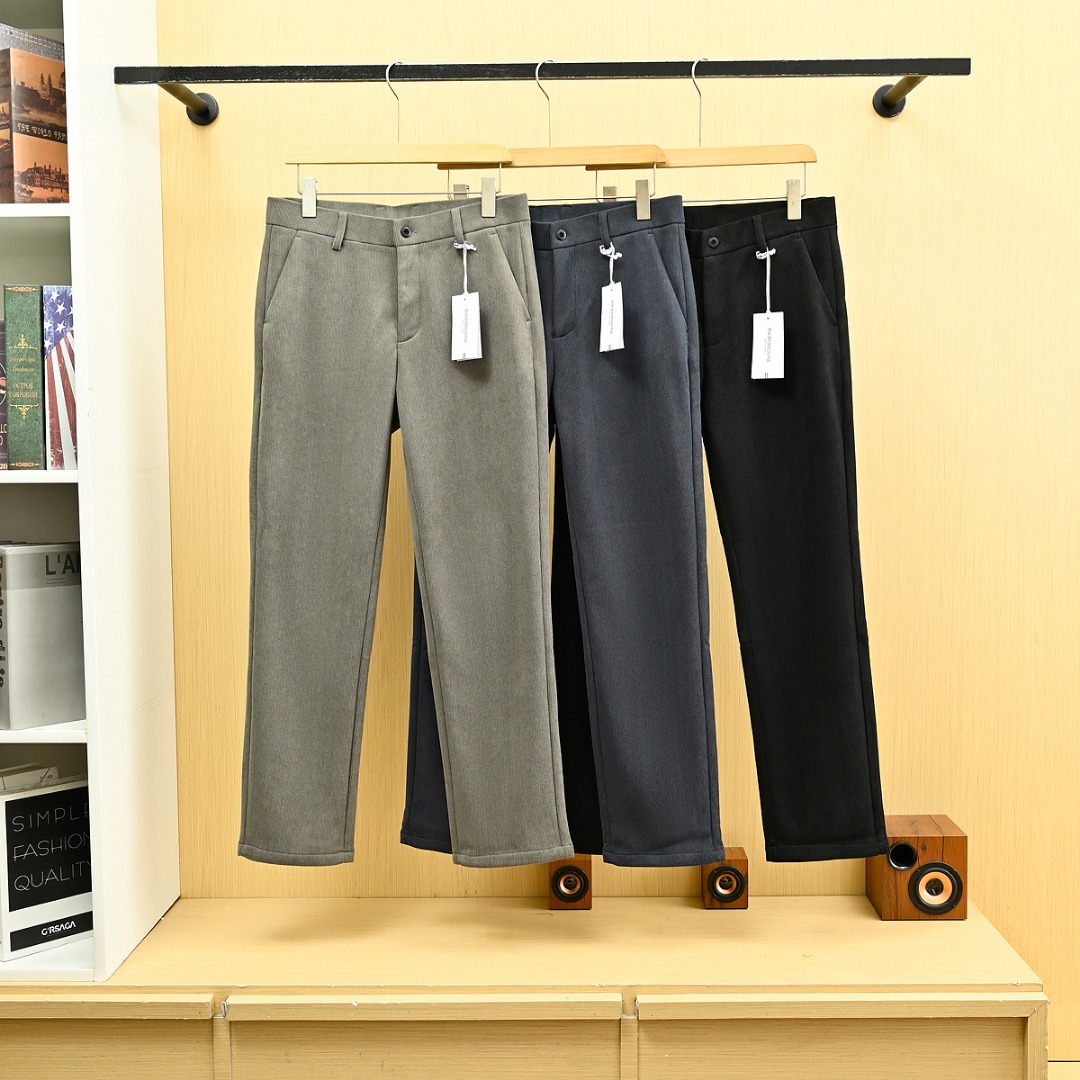 Thom Browne Men's Corduroy Business Casual Pants Slim Fit Fall/Winter Collection