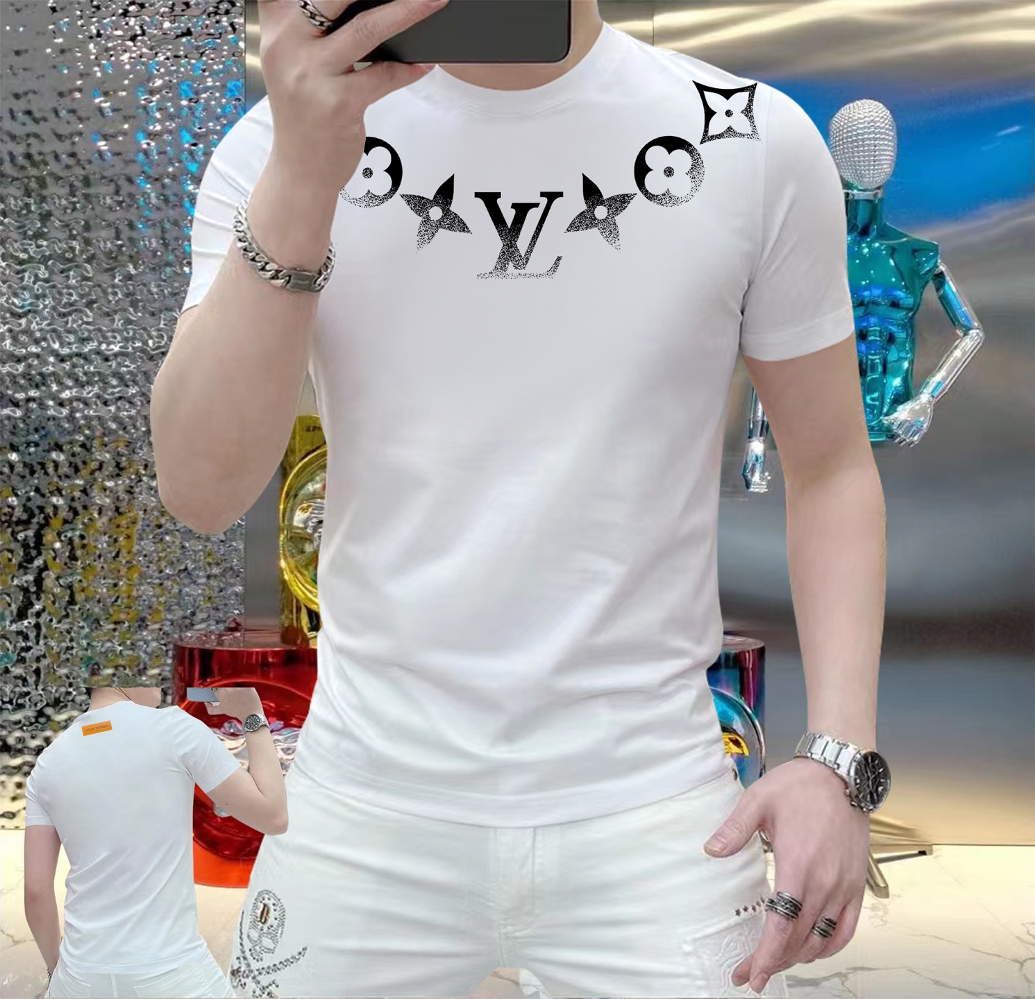 NO:496394,LV This summer, let your skin feel the ultimate gentleness and comfort!  The brand new men's summer round neck silk cotton short-sleeved T-shirt is now elegantly available!  Selected high-quality silk cotton, soft and breathable, light fit, allowing you to stay refreshed and comfortable in the hot summer. The classic round neck design is simple but not simple, and can be easily controlled whether it is a daily street or a casual party. A variety of fashionable color choices meet your pursuit of personality and make every day full of freshness. Size M-5XL,,louis vuitton,T-shirt,tees,t-shirt,alexander wang19860909LV 这个夏天,让肌肤感受极致的温柔与舒适！ 全新男士夏季圆领蚕丝棉短袖T恤,现已优雅登场！ 精选优质蚕丝棉,柔软透气,轻盈贴合,让你在炎炎夏日也能保持清爽自在. 经典圆领设计,简约而不简单,无论是日常出街还是休闲聚会,都能轻松驾驭. 多种时尚色彩选择,满足你对个性的追求,让每一天都充满新鲜感. 尺码 M-5XL,,louis vuitton,T-shirt,tees，t-shirt,alexander wang,Men's clothing