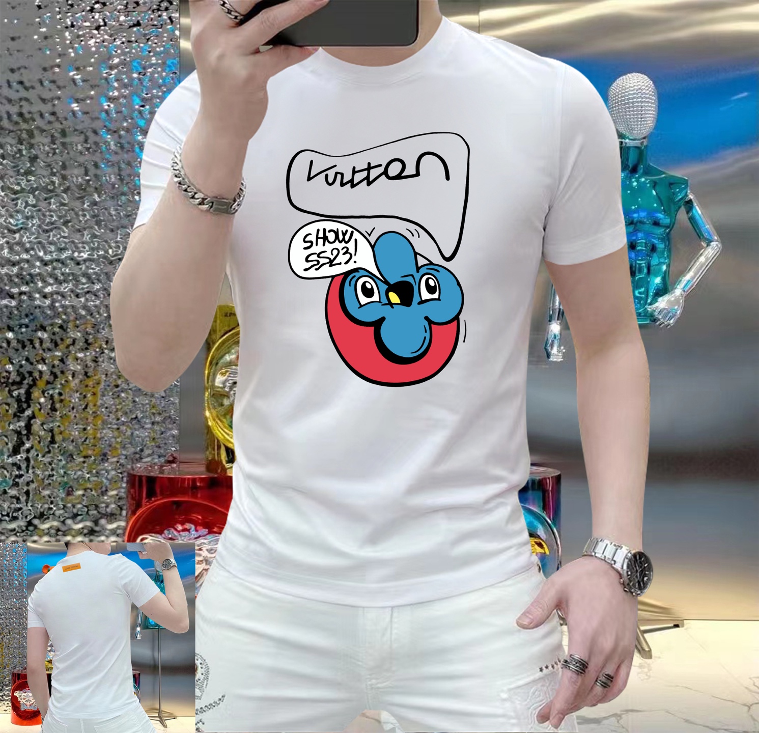 NO:426734,LV This summer, let your skin feel the ultimate gentleness and comfort!  The brand new men's summer round neck silk cotton short-sleeved T-shirt is now elegantly available!  Selected high-quality silk cotton, soft and breathable, light fit, allowing you to stay refreshed and comfortable in the hot summer. The classic round neck design is simple but not simple, and can be easily controlled whether it is a daily street or a casual party. A variety of fashionable color choices meet your pursuit of personality and make every day full of freshness. Size M-5XL,,louis vuitton,T-shirt,tees,t-shirt,alexander wang19860909LV 这个夏天,让肌肤感受极致的温柔与舒适！ 全新男士夏季圆领蚕丝棉短袖T恤,现已优雅登场！ 精选优质蚕丝棉,柔软透气,轻盈贴合,让你在炎炎夏日也能保持清爽自在. 经典圆领设计,简约而不简单,无论是日常出街还是休闲聚会,都能轻松驾驭. 多种时尚色彩选择,满足你对个性的追求,让每一天都充满新鲜感. 尺码 M-5XL,,louis vuitton,T-shirt,tees，t-shirt,alexander wang,Men's clothing