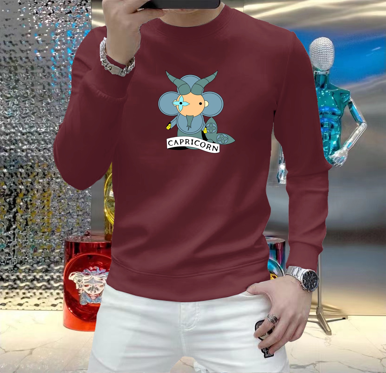 NO:527542,LV Autumn and Winter European Counter New Style Top Original Single Fashionable Casual Long Sleeve T-Shirts and Sweatshirts. Early autumn fashion internet celebrity fashion customization, selected imported high-density silk cotton fabrics, exquisite original logo creation, excellent comfort and breathability, excellent soft and wrinkle resistance and sagging. Whether it is single or inner wear, it is very handsome, which conforms to the practical dressing habits of men, pursues luxury, noble and elegant style, creates extraordinary men's taste, the first choice for urban fashion men. Size M~5XL (can be worn 110~215 catties), louis vuitton, hoodie, sweatshirts, tees, t-shirt, alexander wang19860909LV 秋冬欧洲专柜新款 顶级原单时尚休闲长袖T恤卫衣.早秋时尚网红潮人定制,精选进口高密度蚕丝棉面料,精致原版logo打造,舒适性与透气性兼优,柔软抗皱弹性和垂性极佳,无论是单穿或是内搭都是帅气十足,吻合了男性实用穿衣习惯,追求奢华高贵优雅风范,打造不凡男士品味,都市时尚男士首选.尺码M~5XL(可穿110～215斤）,,louis vuitton,hoodie,sweatshirts,tees，t-shirt,alexander wang,Men's clothing