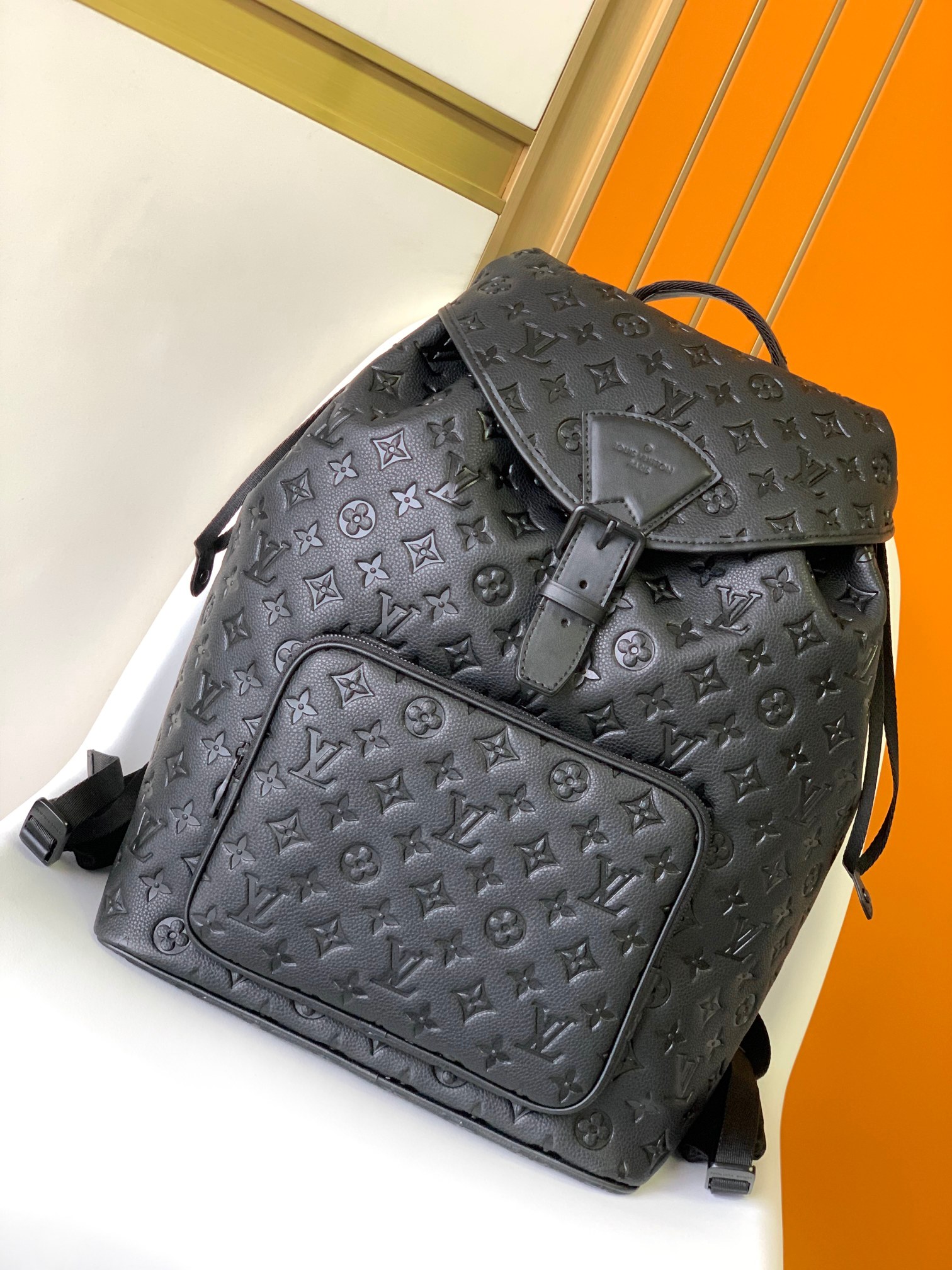 Louis Vuitton LV Montsouris Bags Backpack Taurillon M23127