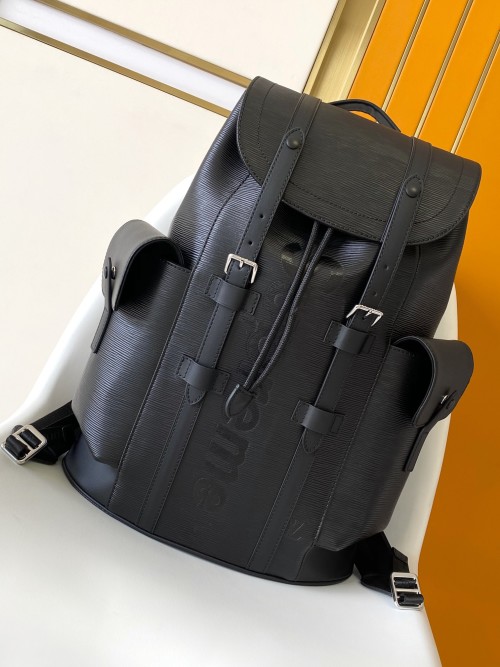 Louis Vuitton Christopher Backpack - Epi Leather - Black