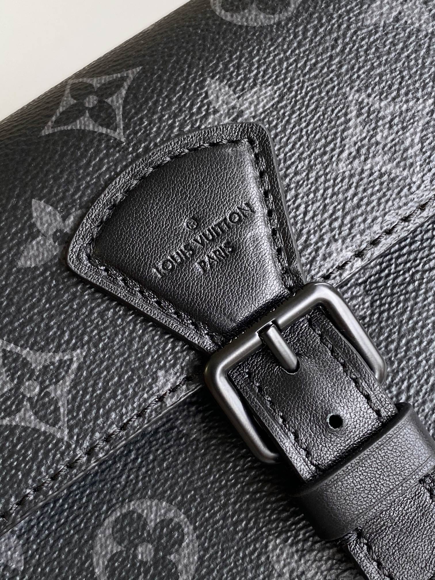 LV Monogram Eclipse Buckle Flap Crossbody Bag