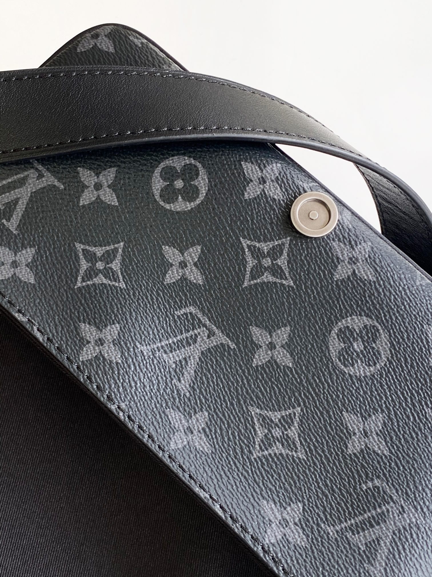 LV Monogram Eclipse Buckle Flap Crossbody Bag
