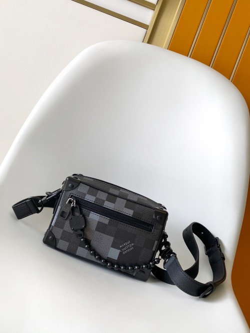 Louis Vuitton Mini Soft Trunk Monogram Eclipse Canvas Chain Bag 1 Louis Vuitton Mini Soft Trunk Monogram Eclipse Canvas Chain Bag
