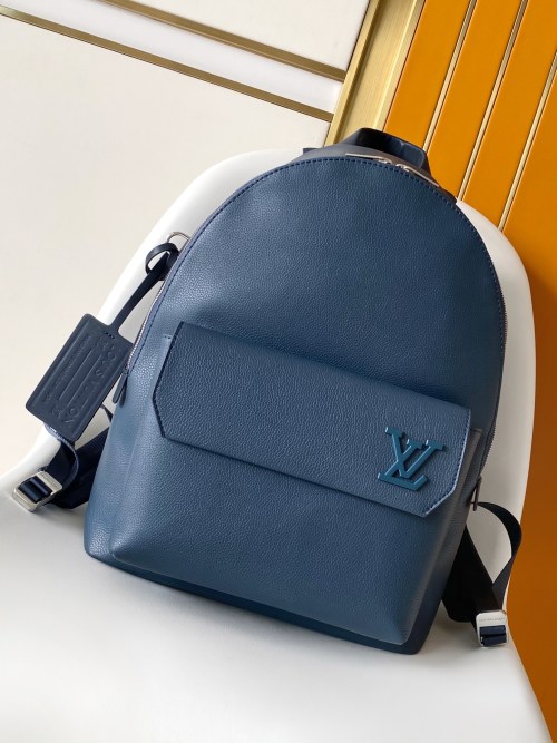 Louis Vuitton Aerogram Backpack Leather Blue, 43 x 30 x 14 cm 1 Louis Vuitton Aerogram Backpack Leather Blue, 43 x 30 x 14 cm