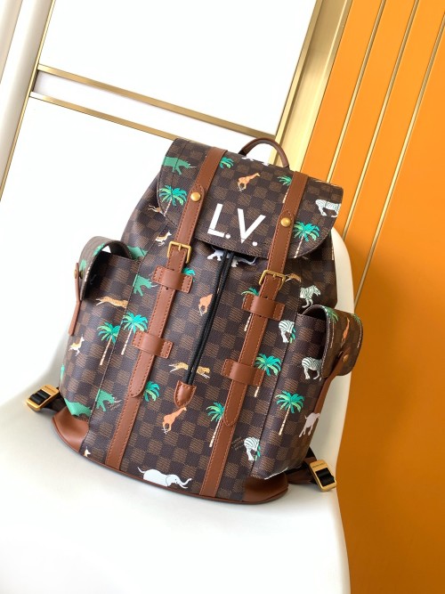 Louis Vuitton Christopher Small Backpack Monogram Canvas with Animals Print 1 Louis Vuitton Christopher Small Backpack Monogram Canvas with Animals Print
