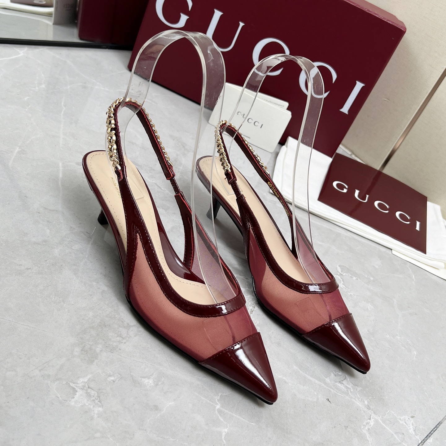 NO:227833,Gucci 25 chain high heel sandals Fabric mesh   patent leather Inner: sheepskin Outsole Italian leather outsole Heel height 4.5cm/10.5cm Size 35-42, sandals, gucci, gucci, sandals, sheepskin, Leather soles19860909Gucci/古驰 25链条高跟凉鞋 面料网纱 漆皮 内里:羊皮 大底意大利真皮大底 跟高4.5cm/10.5cm 码数35-42,凉鞋,gucci,gucci,sandals,sheepskin,Leather soles,Women's Shoes