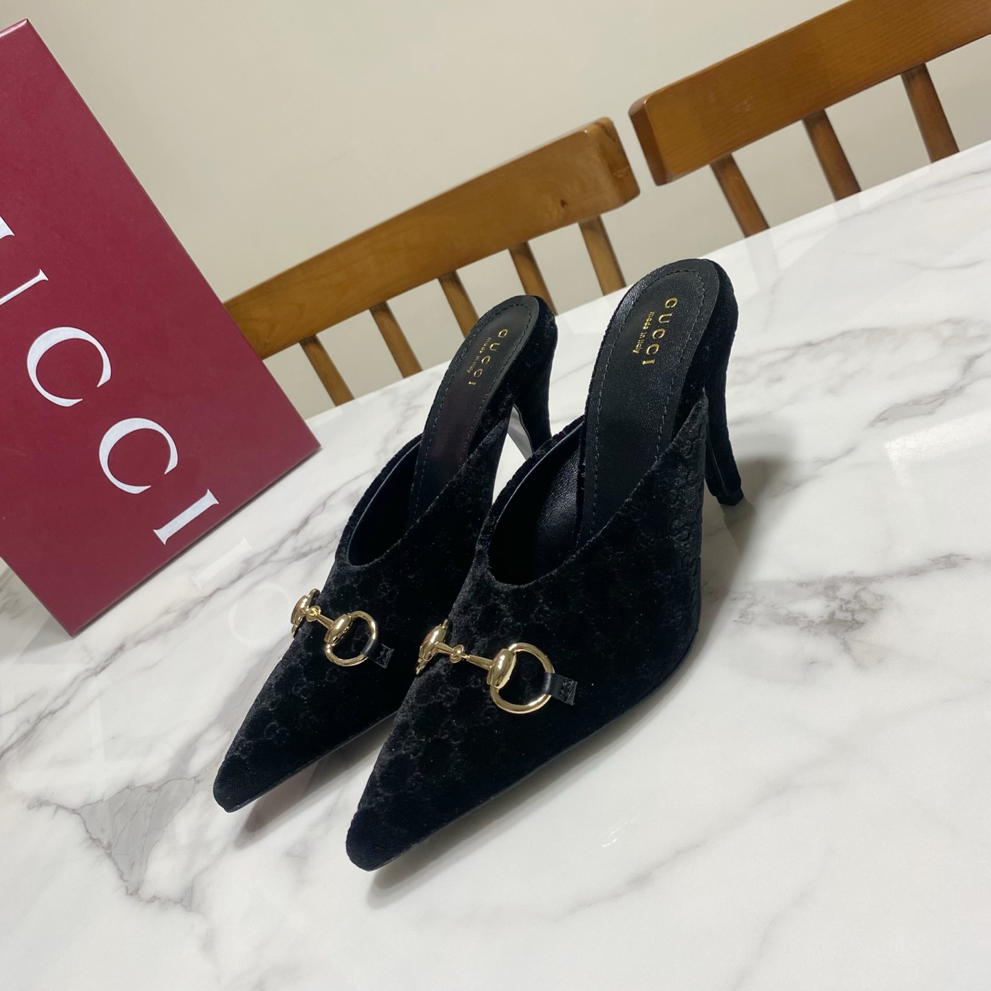 NO:577021,Black, semi-high heels, high heels19860909黑色,半拖高跟鞋,high heels,Women's Shoes