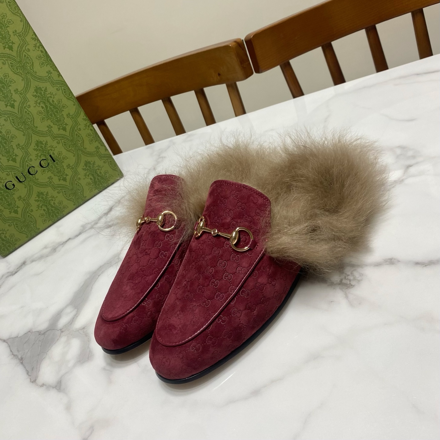 NO:692496,Yangjing · embossed wine red, half drag, sheep19860909羊京·压印酒红,半拖,sheep,Women's Shoes