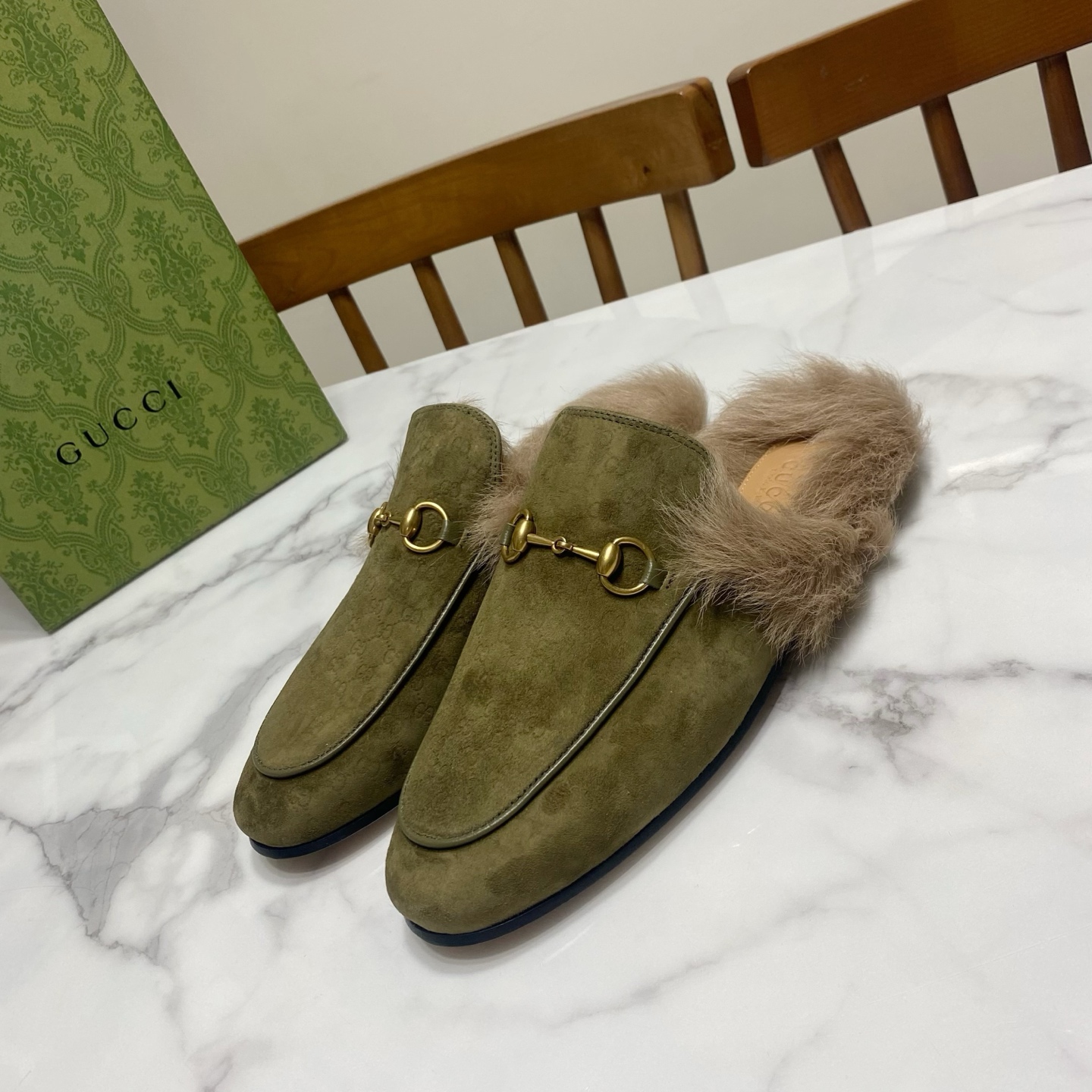 NO:692499,Yangjing · embossed green, half drag, sheep19860909羊京·压印绿,半拖,sheep,Women's Shoes