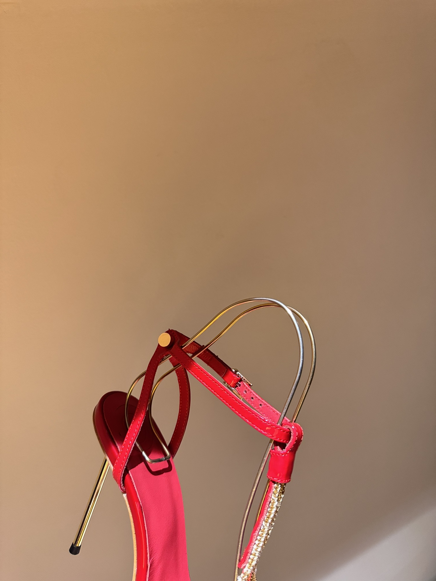 2024 New HARDOT Mini-Metallic Heels with Crystal Coating and Leather Bottom. - 图片 5