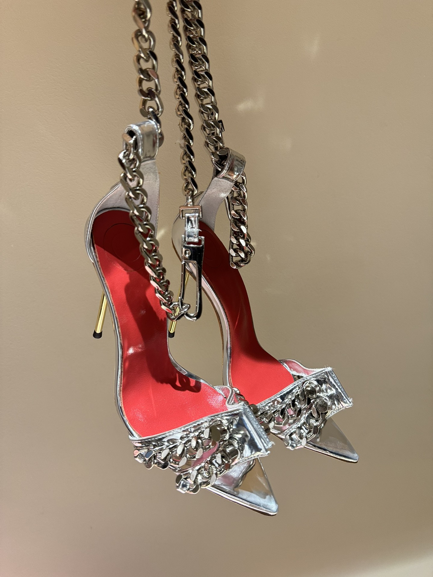 2024 New HARDOT Mini-Metallic Heels with Crystal Coating and Real Skin Bottom - 图片 9