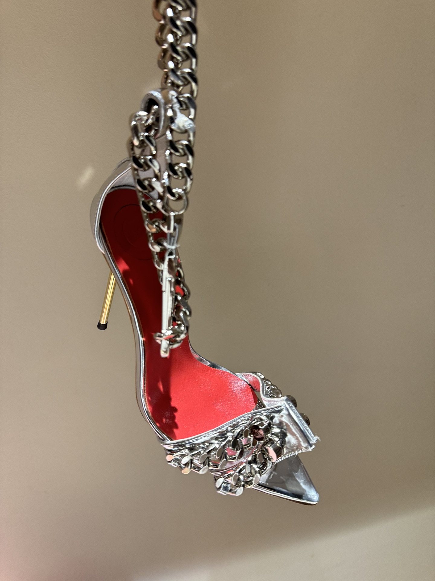 2024 New HARDOT Mini-Metallic Heels with Crystal Coating and Real Skin Bottom - 图片 8
