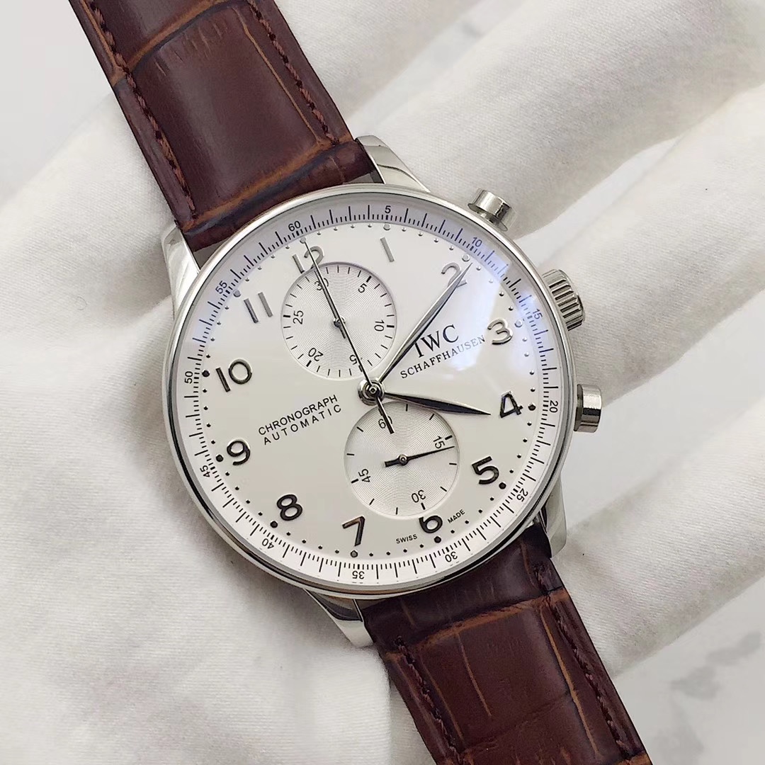 IWC 葡萄牙計時腕表 男士用 316精鋼と真皮の高級感