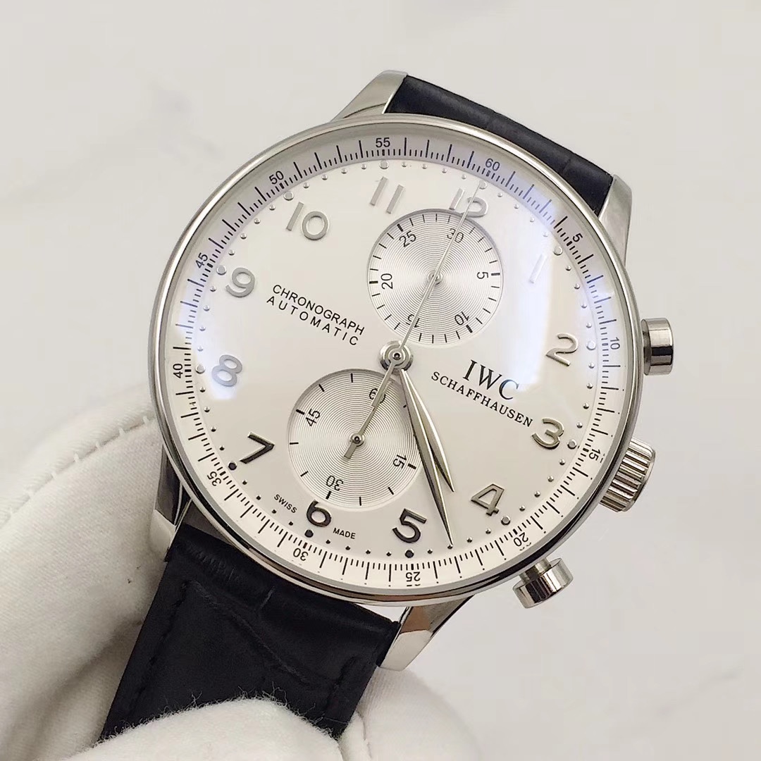 IWC 葡萄牙計時腕表 男士用 316精鋼と真皮製