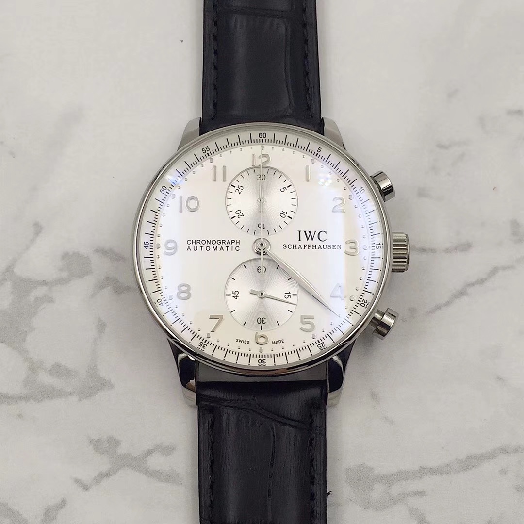 IWC 葡萄牙計時腕表 男士用 316精鋼と真皮製