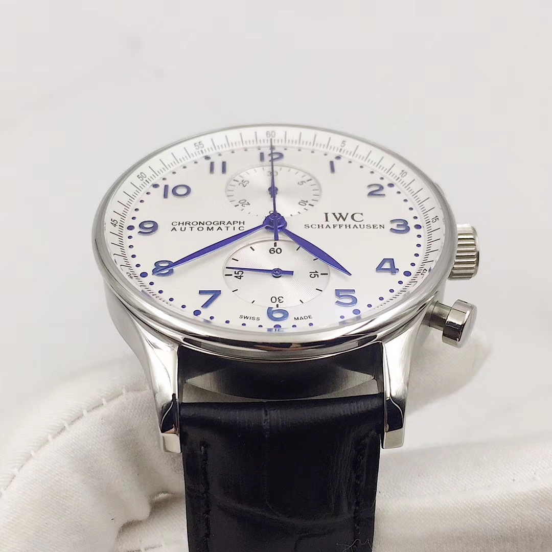 IWC 葡萄牙計時腕表 男士真皮腕時計