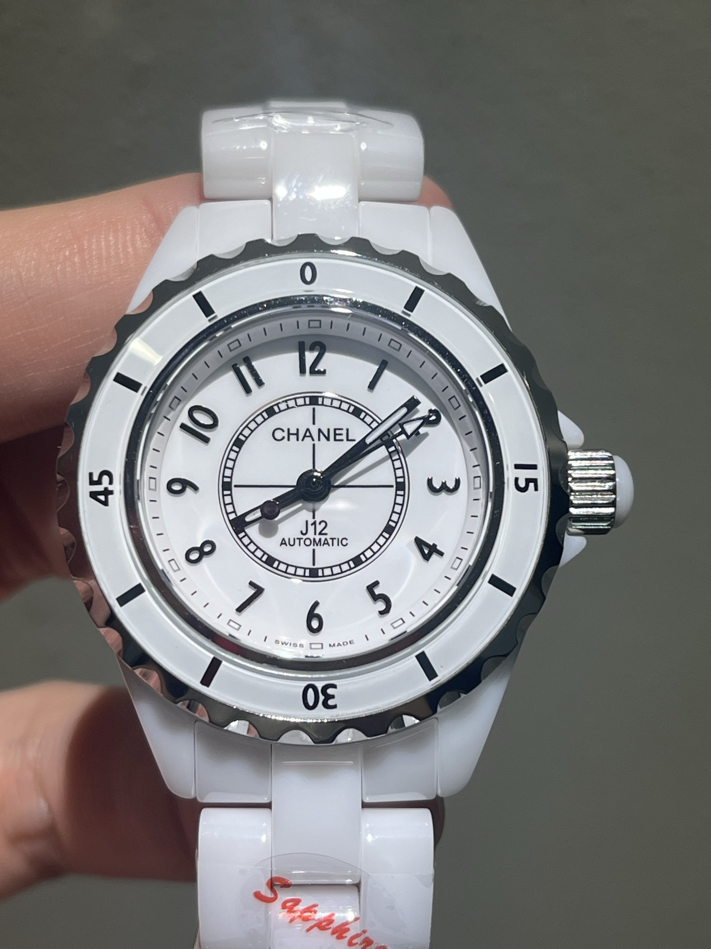 Chanel J12 33mm white ceramic case, white bezel, white dial, white ceramic strap 33mm Women's Automatic
