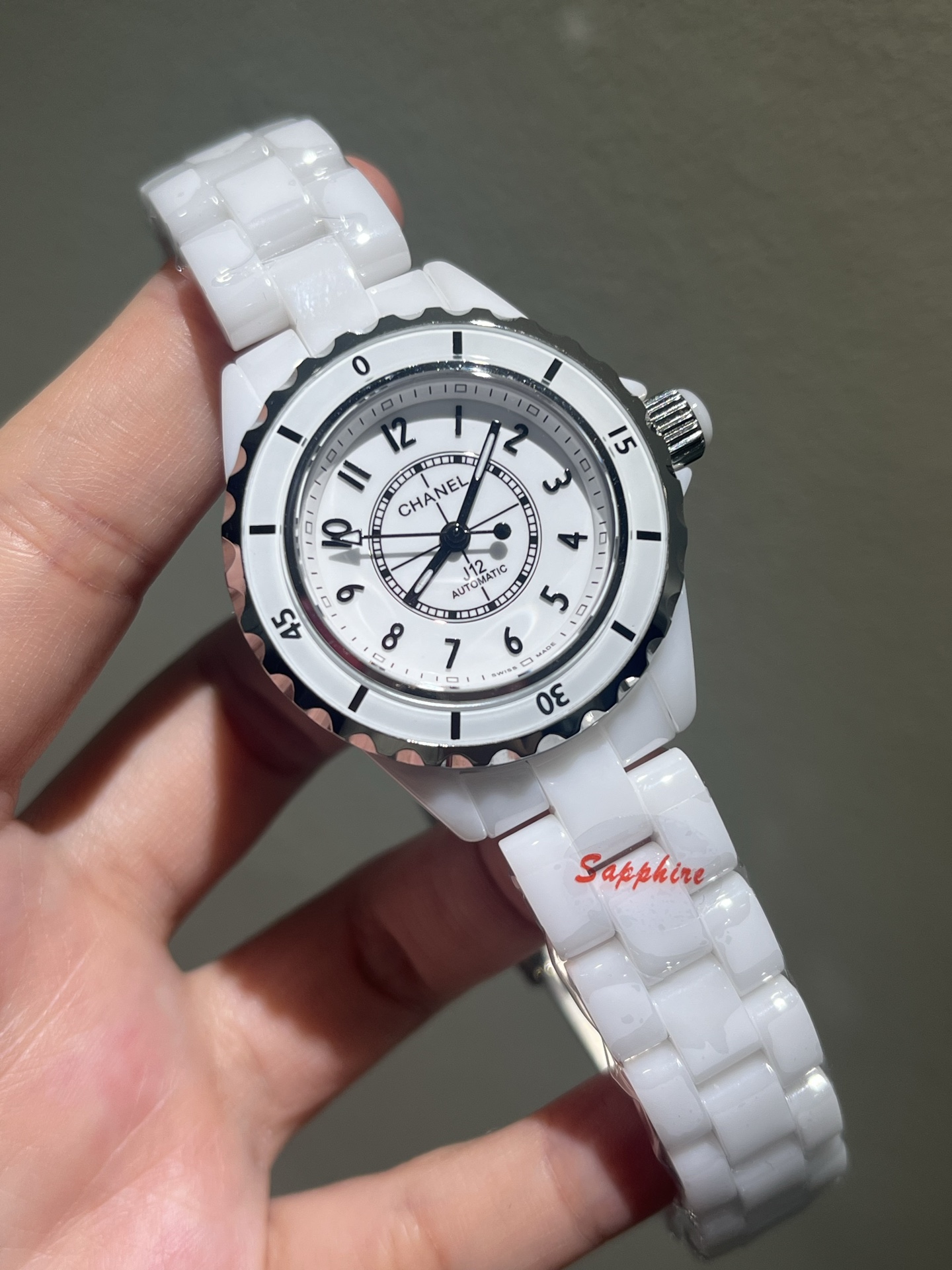 Chanel J12 33mm white ceramic case, white bezel, white dial, white ceramic strap 33mm Women's Automatic
