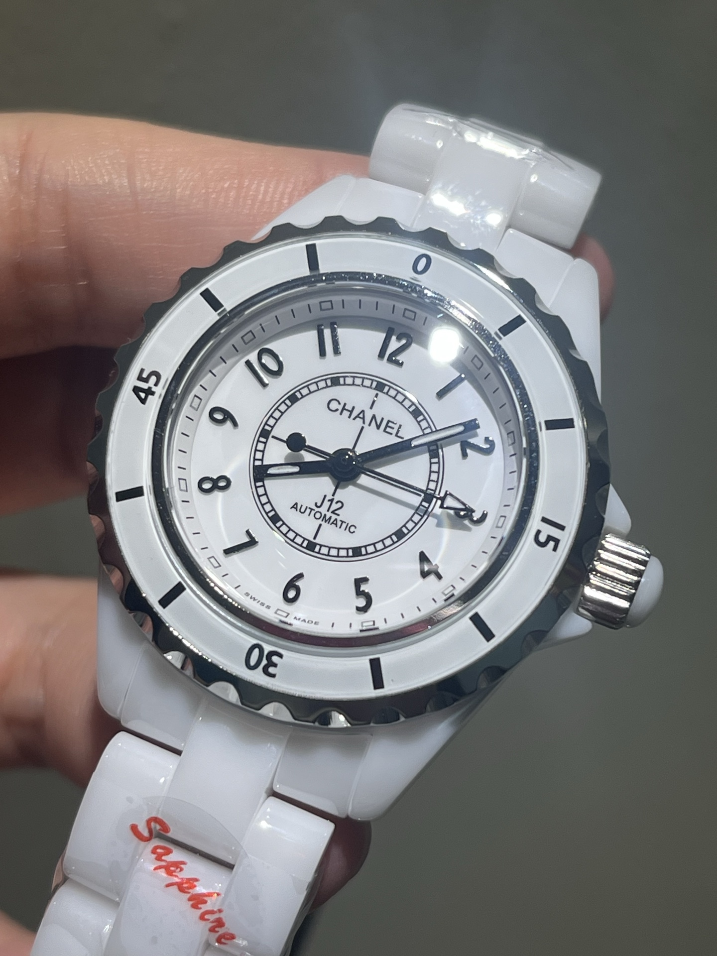 Chanel J12 33mm white ceramic case, white bezel, white dial, white ceramic strap 33mm Women's Automatic