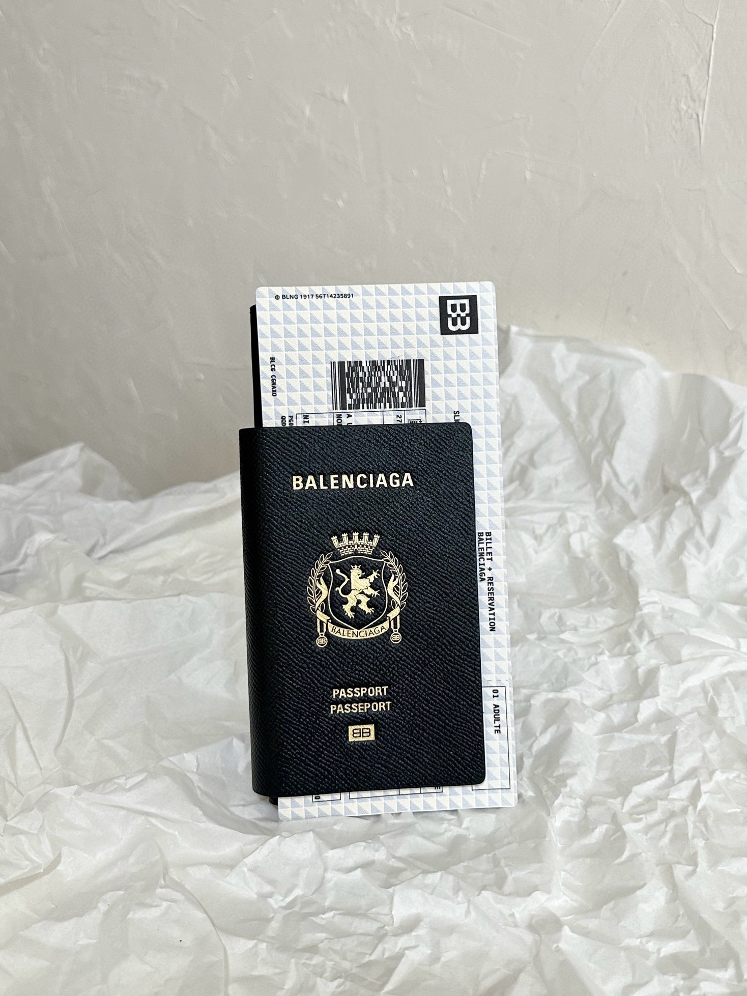 销量王再次回货 ba1enciaga 护照夹PASSPORT单机票长钱包