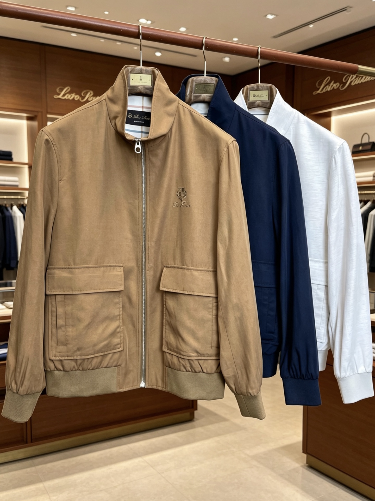 。Loro Piana-Loro Piana诺悠翩雅💥砸锅卖铁都要上的新款新款原单男士休闲立领夹克外套 